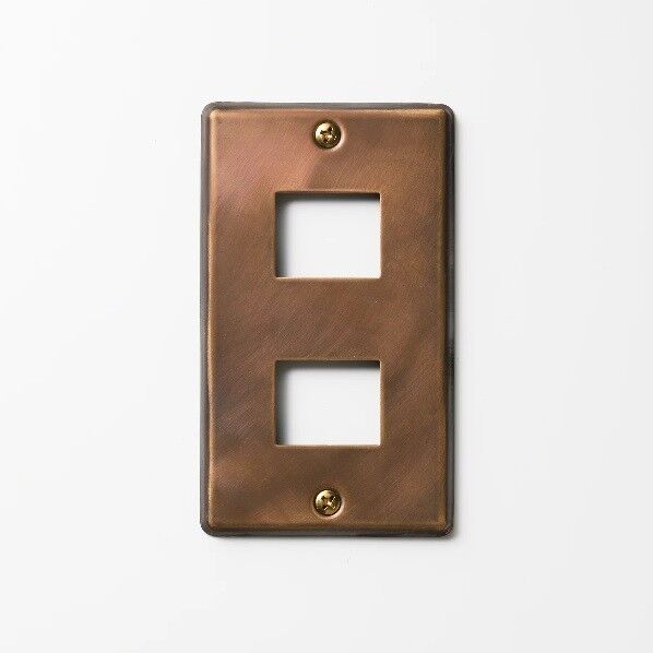 ステンレス コンセントプレート 1連2口用