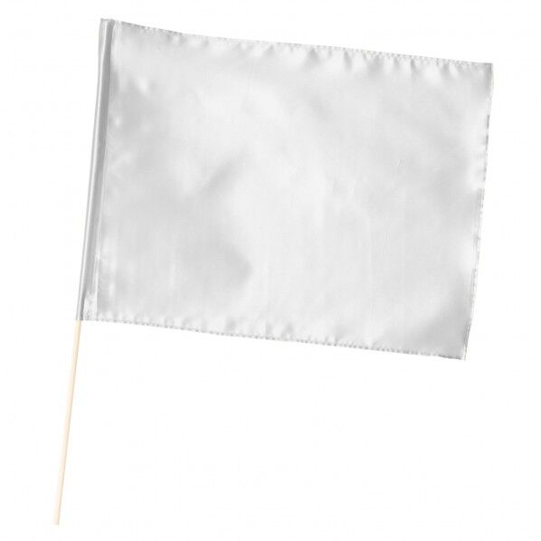 ●サテン大旗 シルバー φ12mm 旗:約590×440mm、棒:φ12×750mm 14551 1個