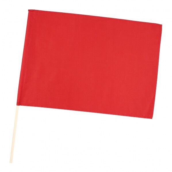 中旗 赤 Φ12mm 旗:約500×360mm、棒:φ12×570mm 14823 1個