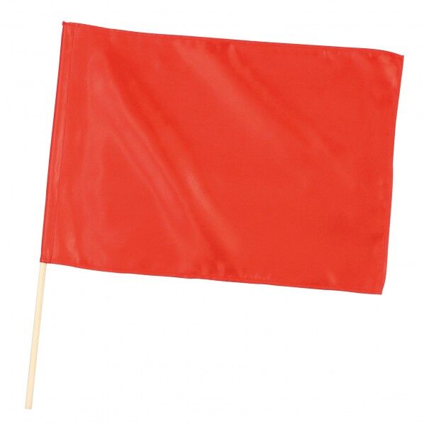 サテン中旗 Φ12mm メタリックレッド 旗:約500×360mm、棒:φ12×570mm 14827 1個