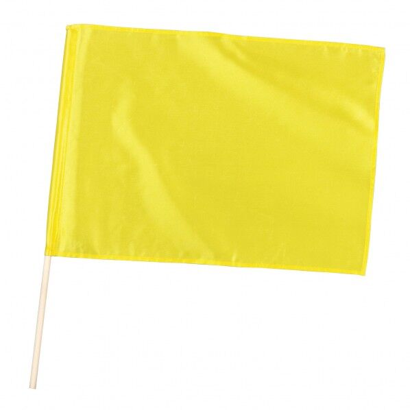 サテン中旗 ゴールド Φ12mm 旗:約500×360mm、棒:φ12×570mm 14829 1個