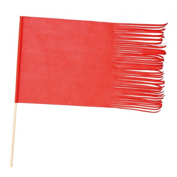 ●ヒラヒラフラッグ 大旗 赤 旗:約790×440mm、棒:φ12×750mm 14887 1個