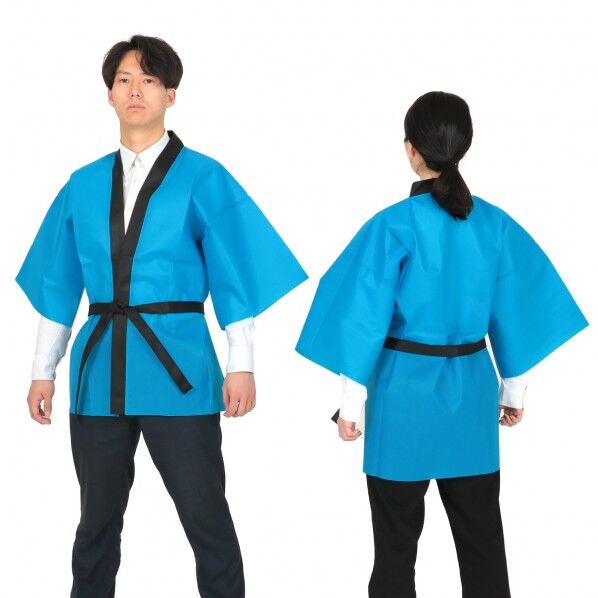 カラー不織布ハッピ大人用L青 1361 1