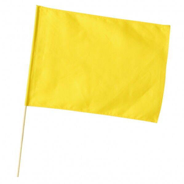 ●大旗 黄 丸棒φ12mm 旗:約590×440mm、棒:φ12×750mm 1819 1個