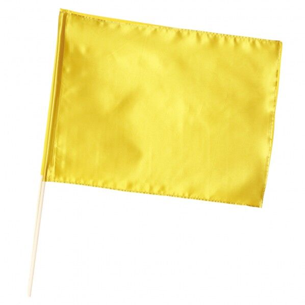 ●サテン大旗 φ9mm ゴールド 約590×440mm 棒Φ9×750mm 14418 1個