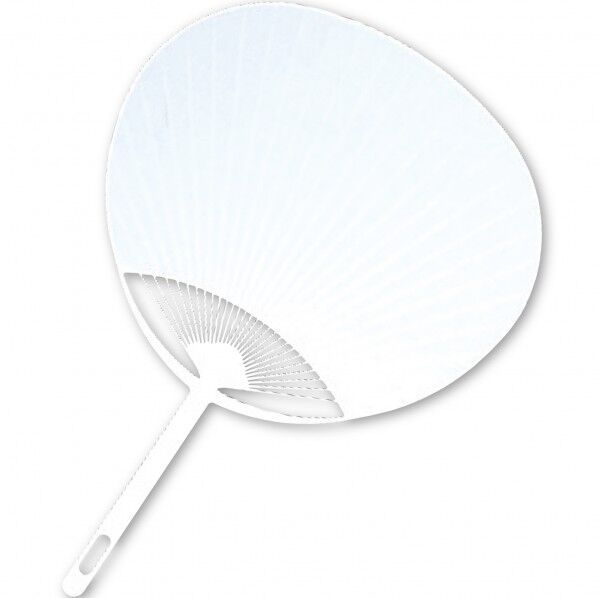 ポリ平柄うちわ白貼り 71580 1