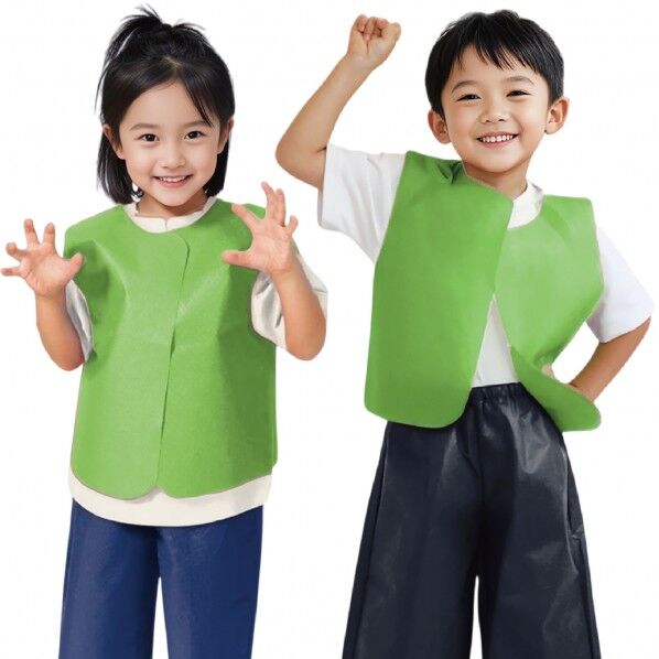 衣装ベース C ベスト 黄緑 身丈:380mm、胴回り:720mm 4266 1個