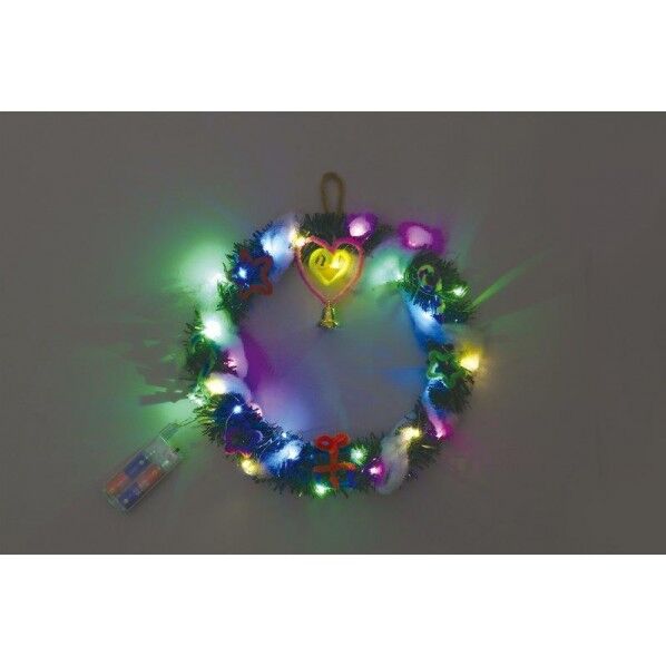 クリスマスリース作り(イルミネーションライト付)