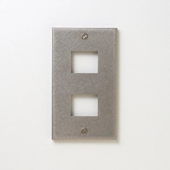 ステンレス コンセントプレート 1連2口用