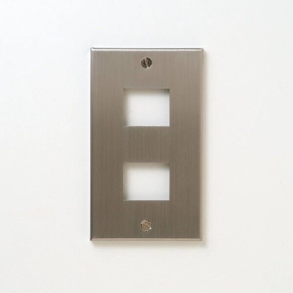 ステンレス コンセントプレート 1連2口用