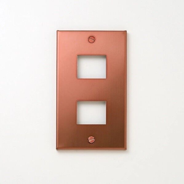 ステンレス コンセントプレート 1連2口用