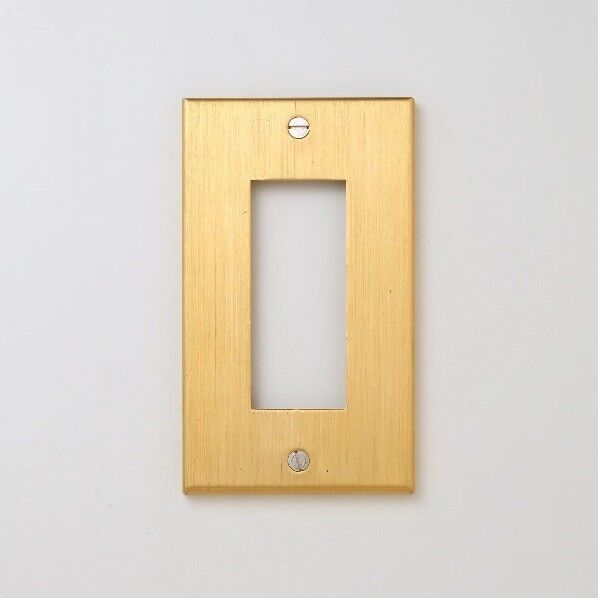 真鍮 コンセントプレート 1連3口用