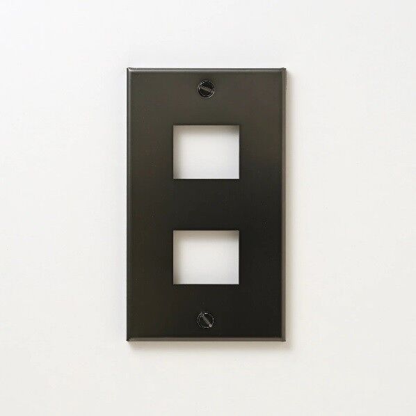 ステンレス コンセントプレート 1連2口用