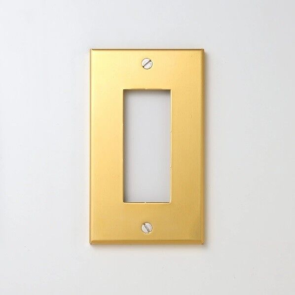 真鍮 コンセントプレート 1連3口用