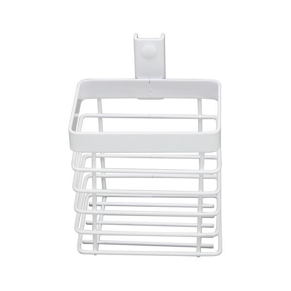 浮かせる壁面収納【ピラシェル+】バスケットTall 白