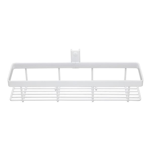 浮かせる壁面収納【ピラシェル+】バスケットM 白