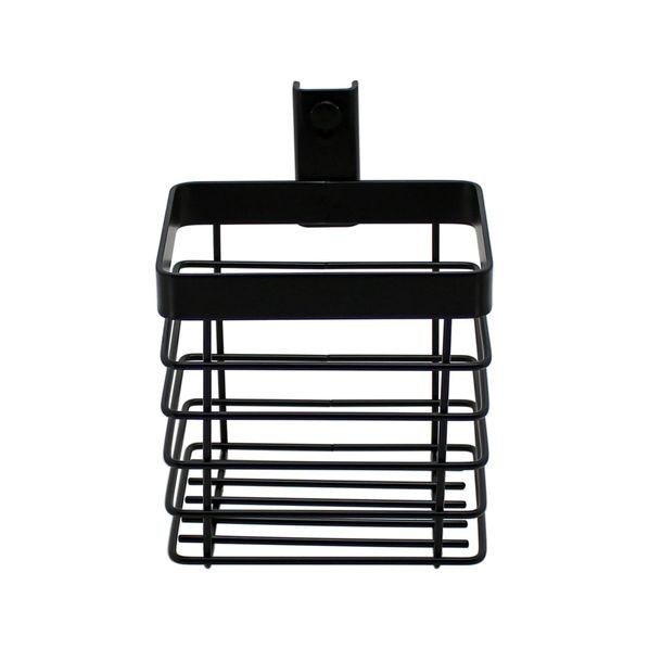 浮かせる壁面収納【ピラシェル+】バスケットTall 黒