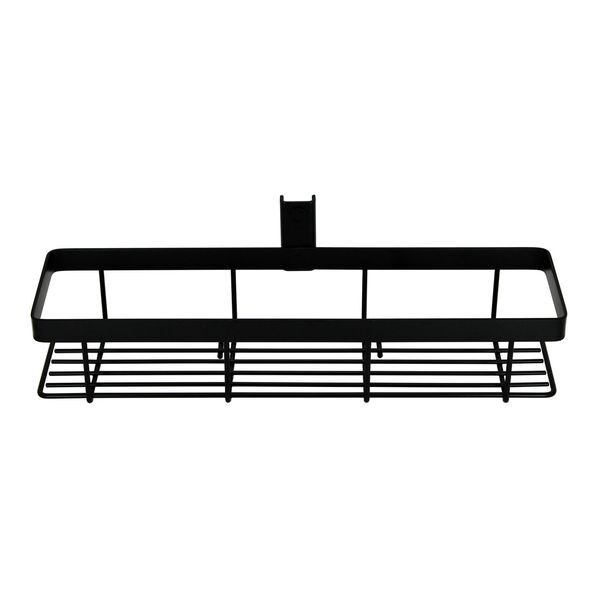 浮かせる壁面収納【ピラシェル+】バスケットM 黒