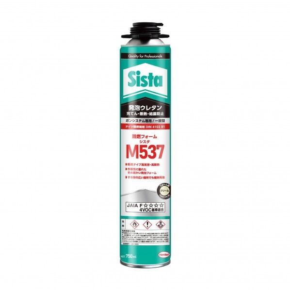 シスタ 一液型発泡ウレタン シスタ 難燃フォーム M537 ガンタイプ 750ml クリーム SUM537 1本...