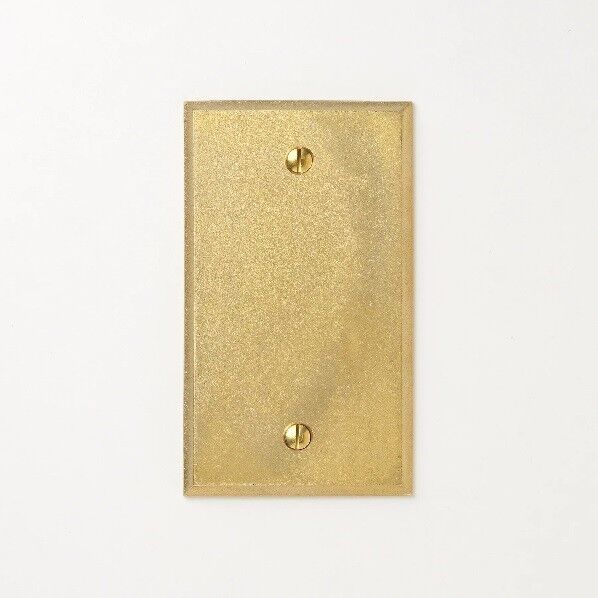 真鍮鋳造 コンセント目隠しプレート 1連用 受注生産品