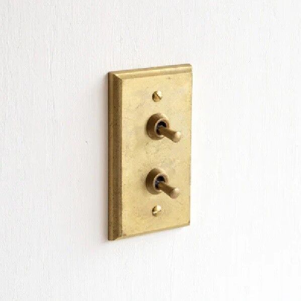 真鍮鋳造 スイッチプレート 2口 受注生産品