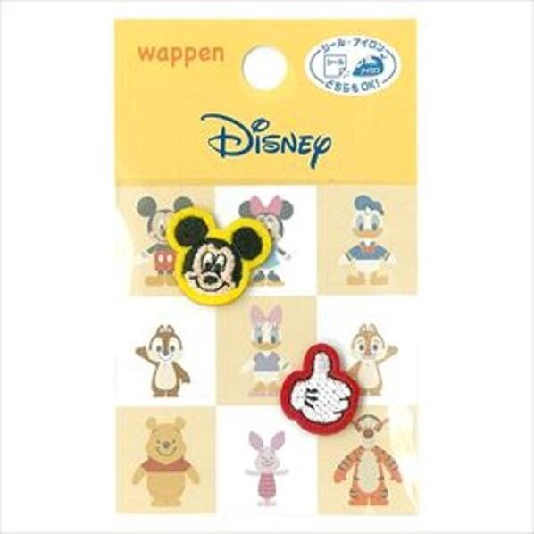 パイオニア ディズニー ミッキーマウス ワッペン小 2枚入