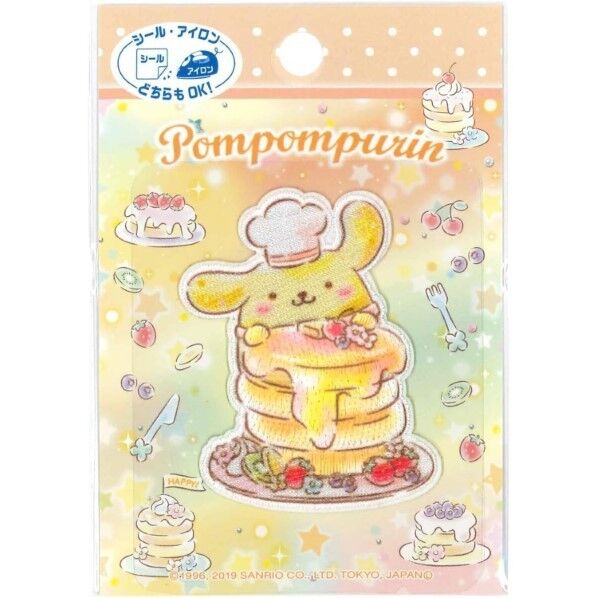 パイオニア サンリオ アイロン・シール両用接着ワッペン ポムポムプリン 幅46mm×高さ62mm
