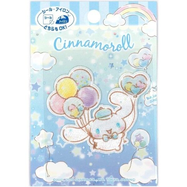 パイオニア サンリオ アイロン・シール両用接着ワッペン シナモロール 幅63mm×高さ53mm