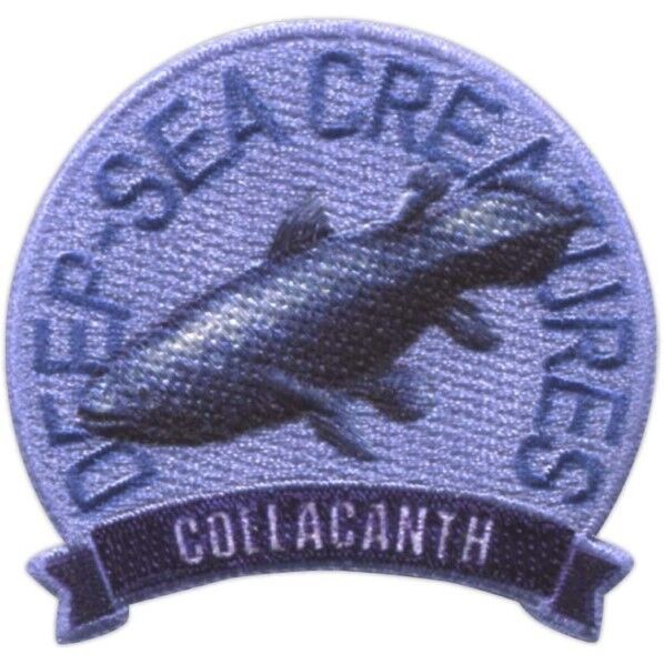 パイオニア 「学研の図鑑LIVE」深海生物 (シーラカンス) アイロン・シール両用接着ワッペン