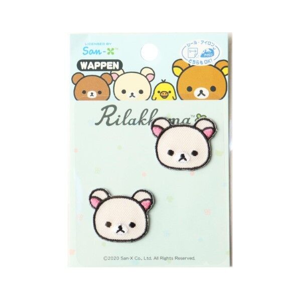 パイオニア サンリオ コリラックマ ワッペン シール・アイロン両用 1枚