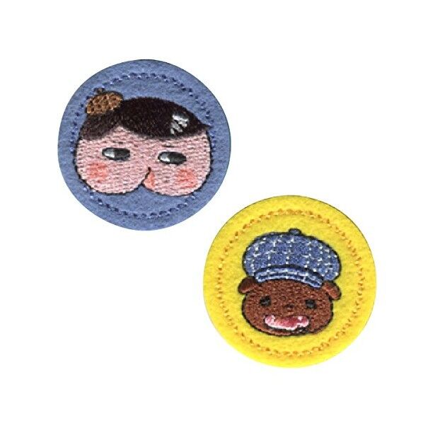 パイオニア ワッペン おしりたんてい 2柄各1枚入 横32mm×縦33mm OST02