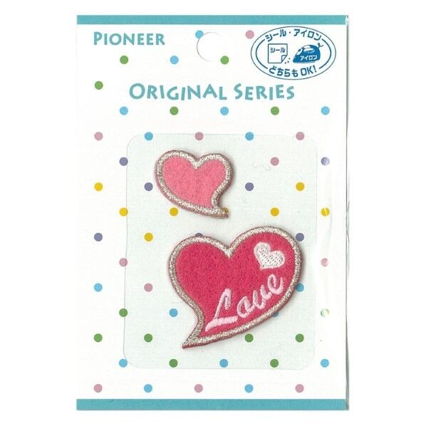 パイオニア オリジナルワッペン ハート Love 2枚入