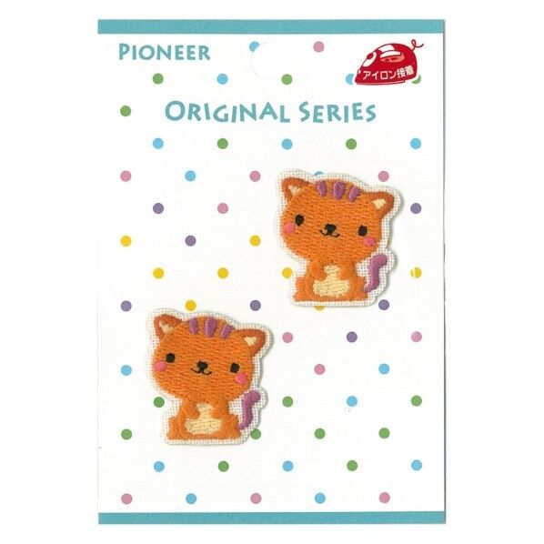 パイオニア オリジナルワッペン 動物 ねこ 2枚入