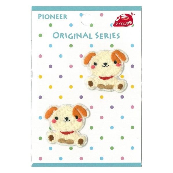 パイオニア オリジナルワッペン 動物 いぬ 2枚入