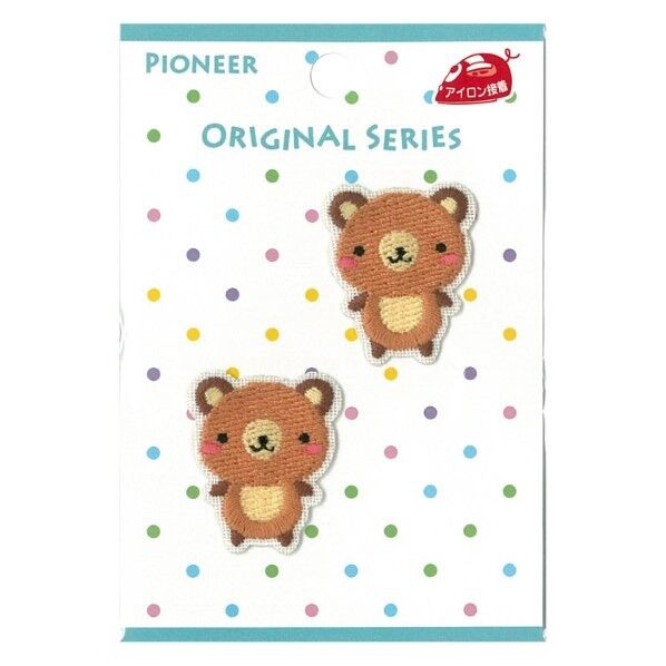 パイオニア オリジナルワッペン 動物 クマ 2枚入