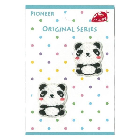 パイオニア オリジナルワッペン 動物 パンダ 2枚入