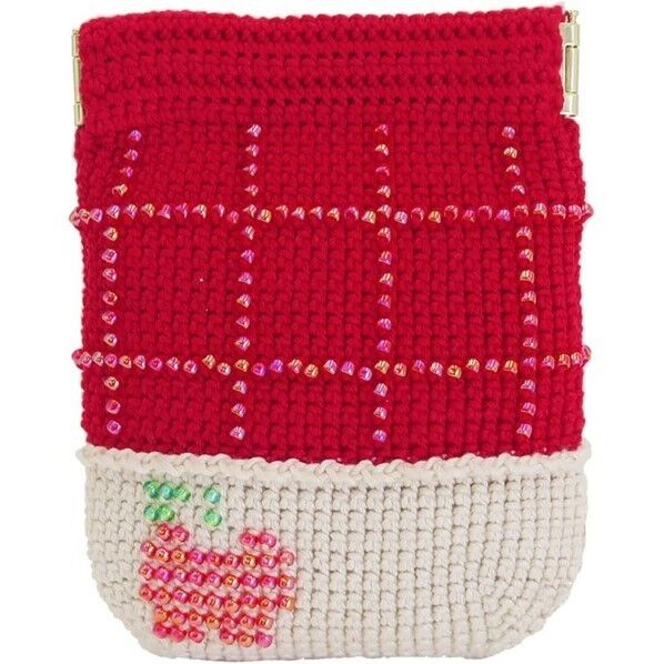 オリムパス製絲 編み物キット エミーグランデ ビーズクロッシェ リンゴのビーズポーチ AK-33