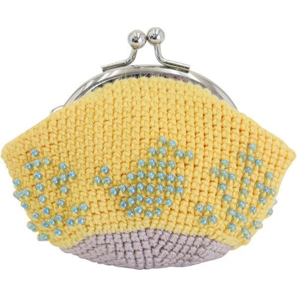 オリムパス製絲 編み物キット エミーグランデ ビーズクロッシェ 小鳥と木のビーズがま口 AK-32