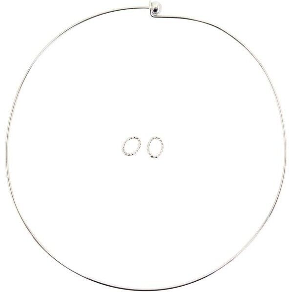 オリムパス製絲 タティング用パーツ サークルネック・スパイラルCカン シルバー TP-3