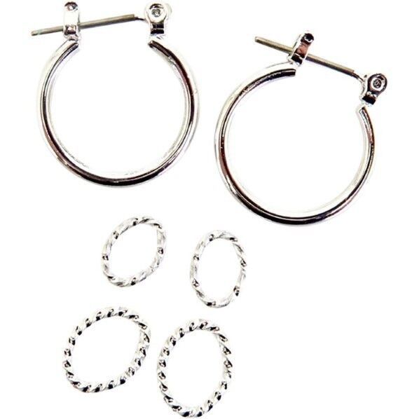 オリムパス製絲 タティング用パーツ ループピアス･スパイラルCカン シルバー TP-2