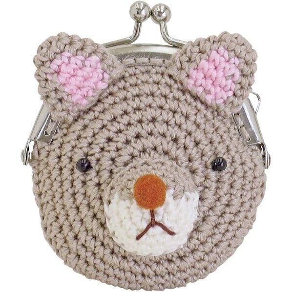 オリムパス製絲 編み物キット アニマルがま口 イヌ AK-27