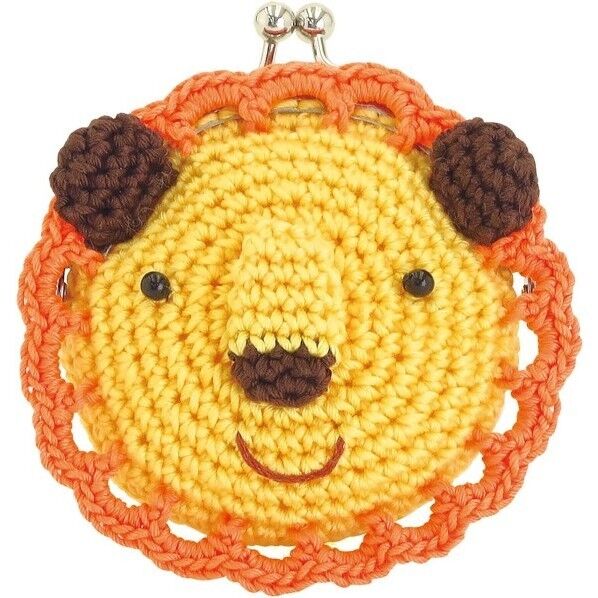 オリムパス製絲 編み物キット アニマルがま口 ライオン AK-24