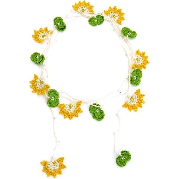 オリムパス製絲 編み物キット オヤのビーズ アクセサリー プチフラワーラリエット AK-18