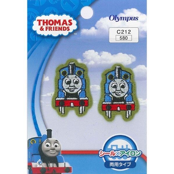 オリムパス製絲 きかんしゃトーマスワッペン トーマス (緑枠)