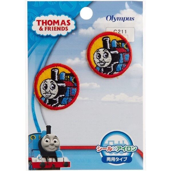 オリムパス製絲 きかんしゃトーマスワッペン トーマス (赤枠)