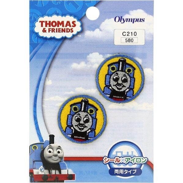 オリムパス製絲 きかんしゃトーマスワッペン トーマス (青枠)
