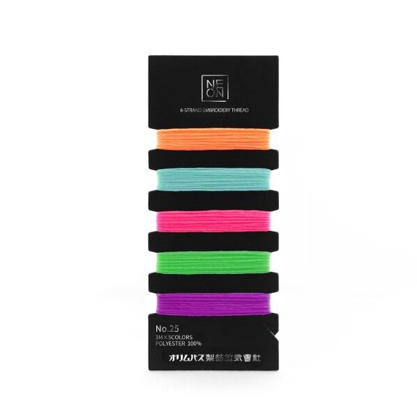 オリムパス ししゅう糸セット NEON 25番 刺しゅう糸 セット