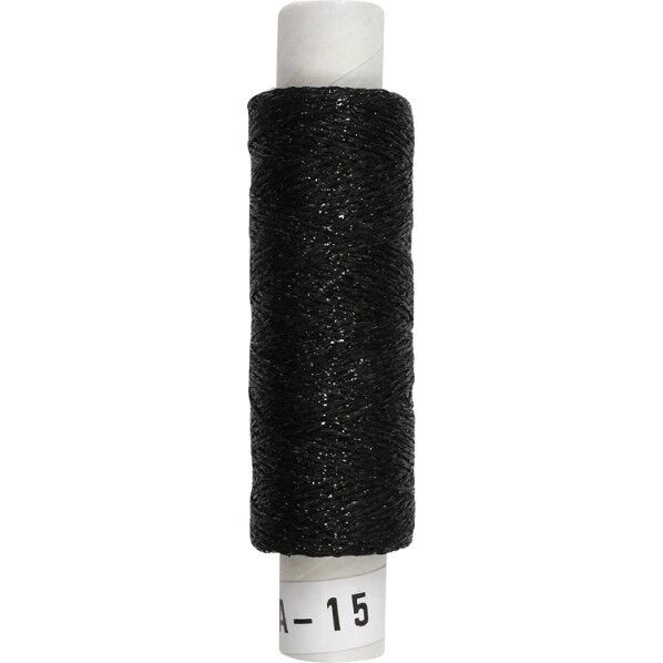 オリムパス製絲 手芸用 ラメ糸 50m ブラック LA-15