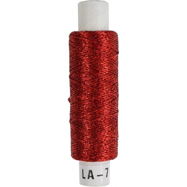 オリムパス製絲 手芸用 ラメ糸 50m レッド LA-7
