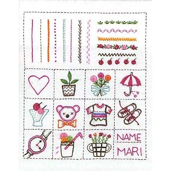 オリムパス製絲 フランスししゅうキット/ステッチコレクション1・No.2038